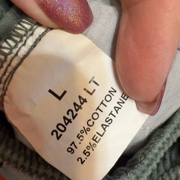 Flamingo Women’s Size L mid rise green corduroy boho flare leg pants 3624 - Picture 7 of 8